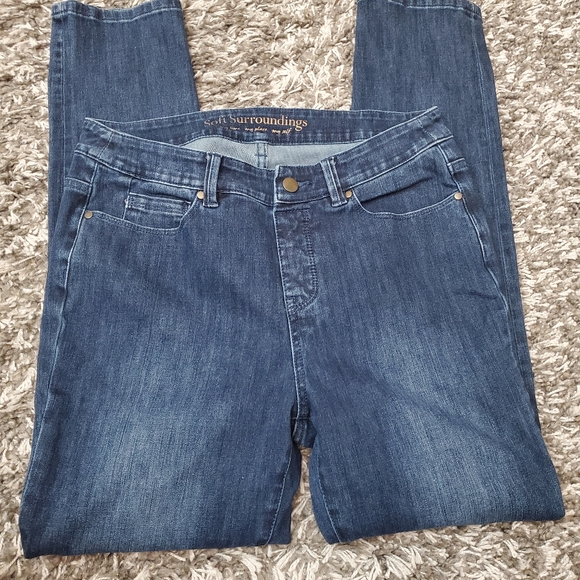Soft Surroundings Dark Wash Jeans Womens Sz Small - Picture 1 of 6